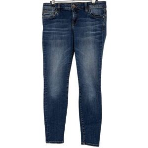 Kut from the Kloth Medium Wash Toothpick Skinny 5-Pocket Button Zip Fly Jeans 6S